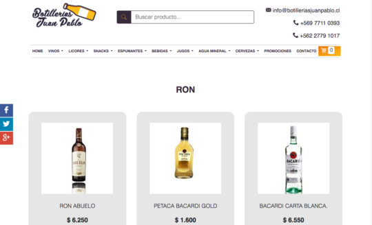 Venta de alcohol a domicilio en santiago