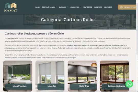 Cortinas Roller a medida